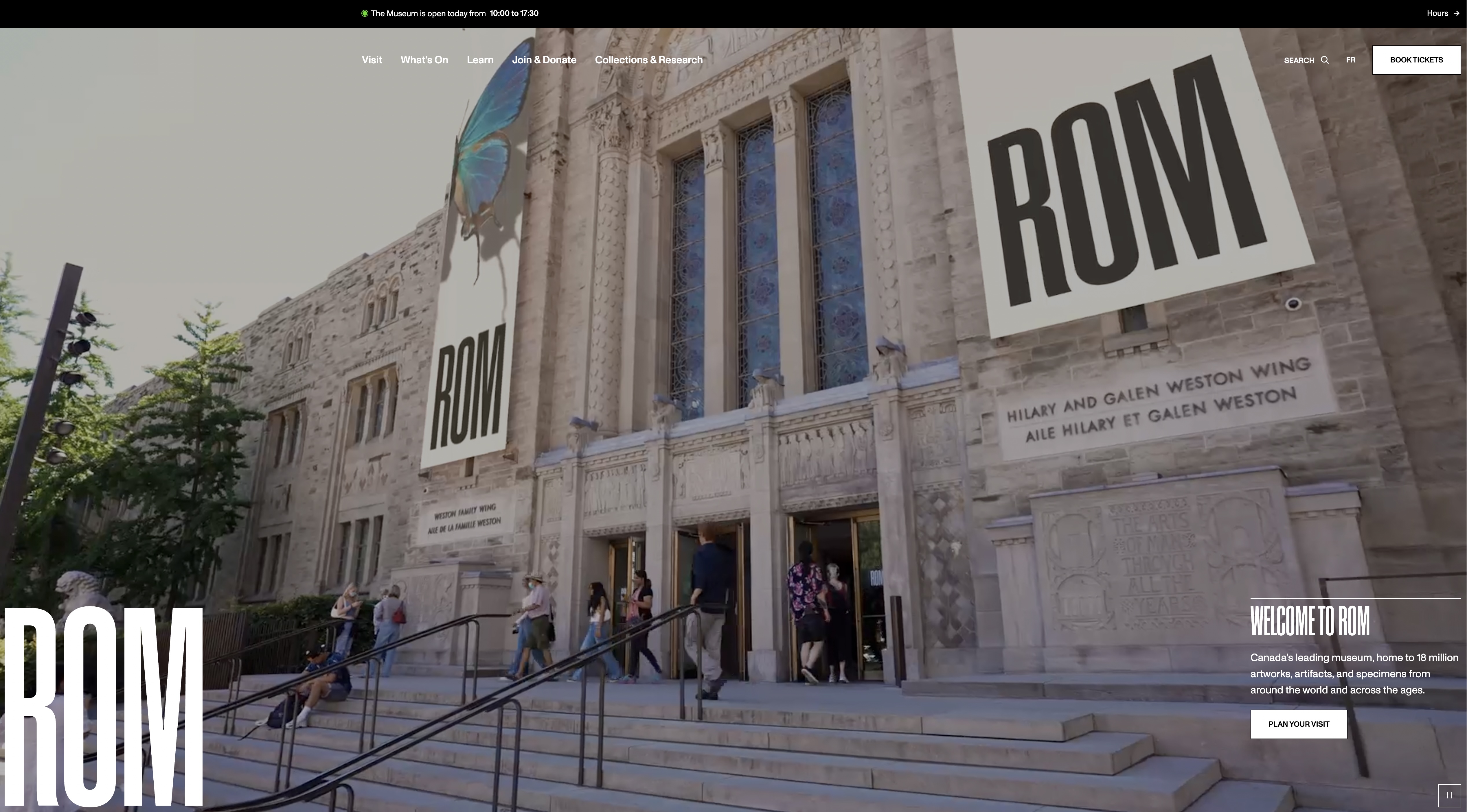 Screenshot of the ROM website homepage — placeholder, replace with Figma export