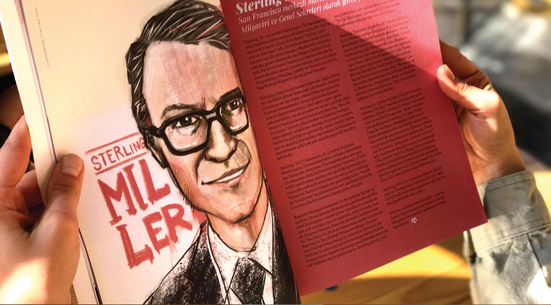 Brush-and-ink portrait illustration for a translated feature on the American Bar Association — placeholder, replace with Figma export