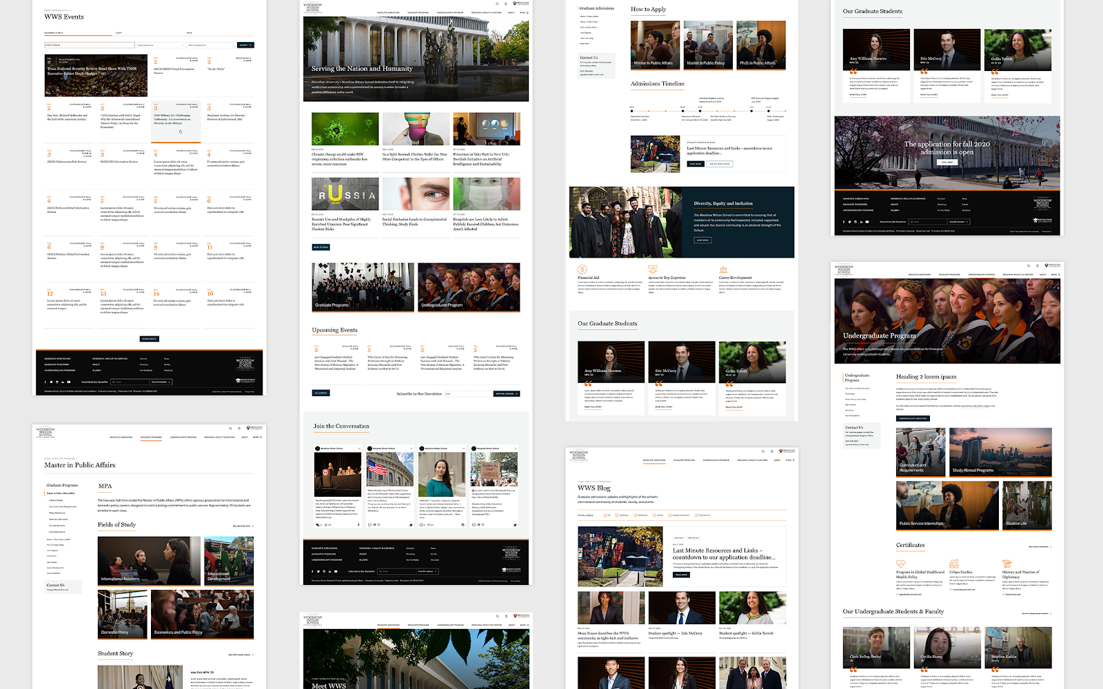 Grid of twelve template layouts from the SPIA design system — placeholder, replace with Figma export