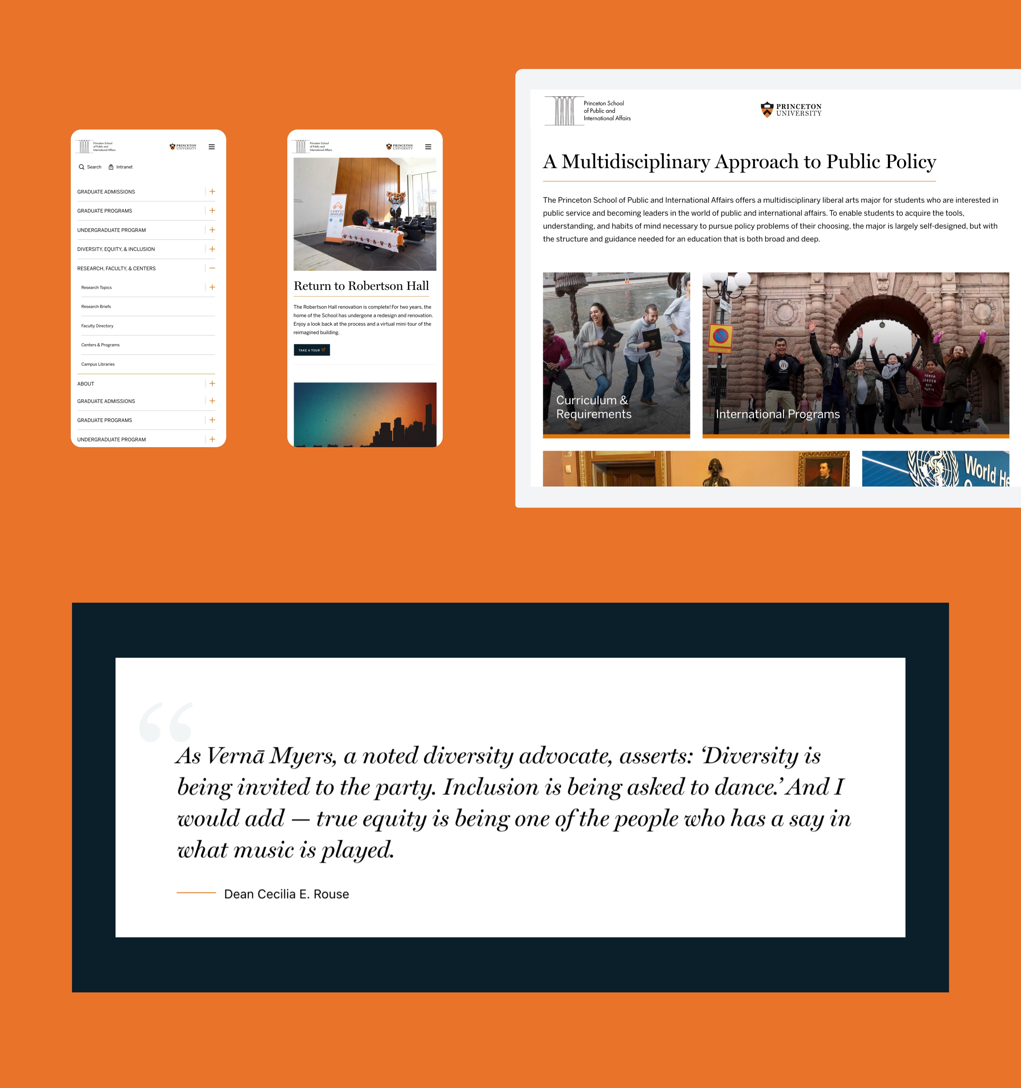 Nested mobile navigation menu showing six levels of site hierarchy — placeholder, replace with Figma export