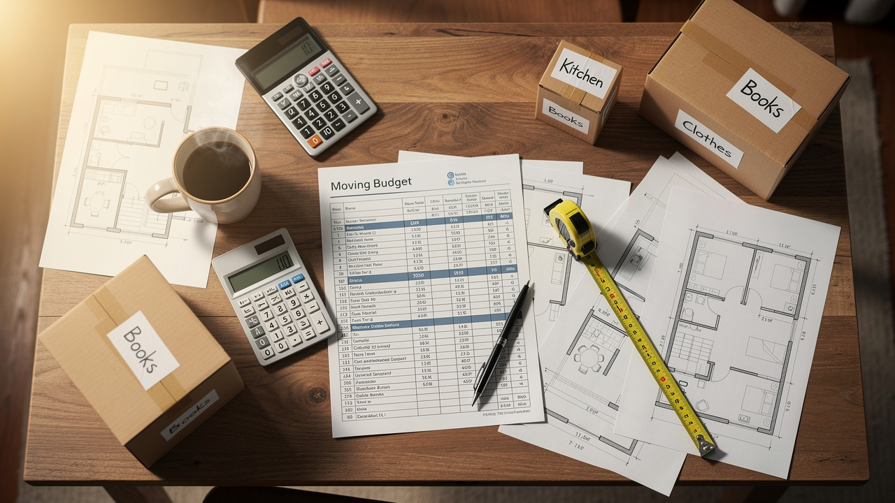 Moving budget and floor plan preparation