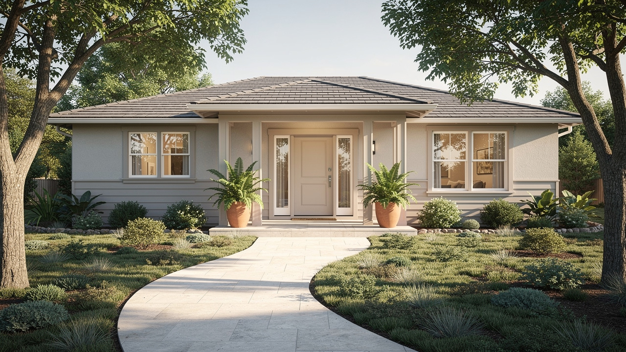 Accessible single-story home entrance ideal for downsizing