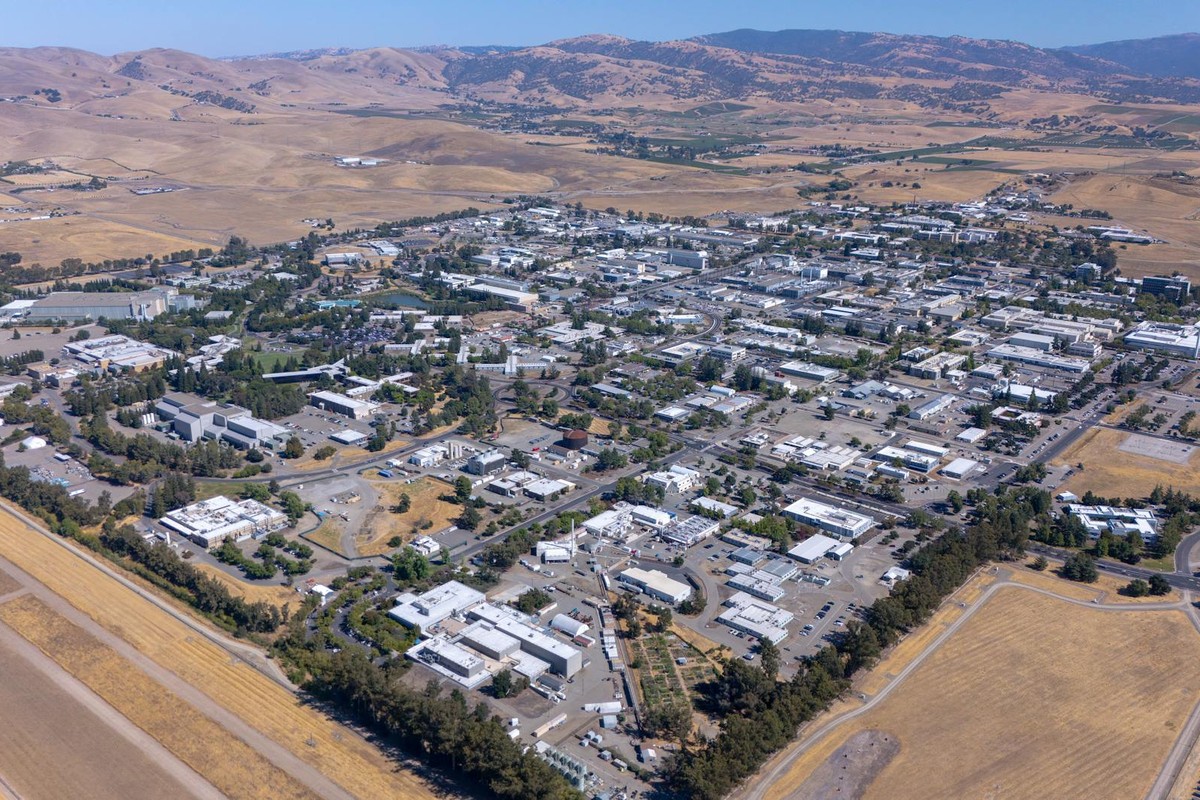 Aerial shot capturing the urban and rural landscape of Livermore, California.