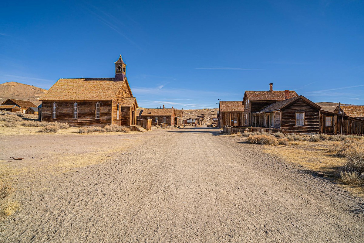 Explore the preserved wild west ghost town of Bodie in sunny California.
