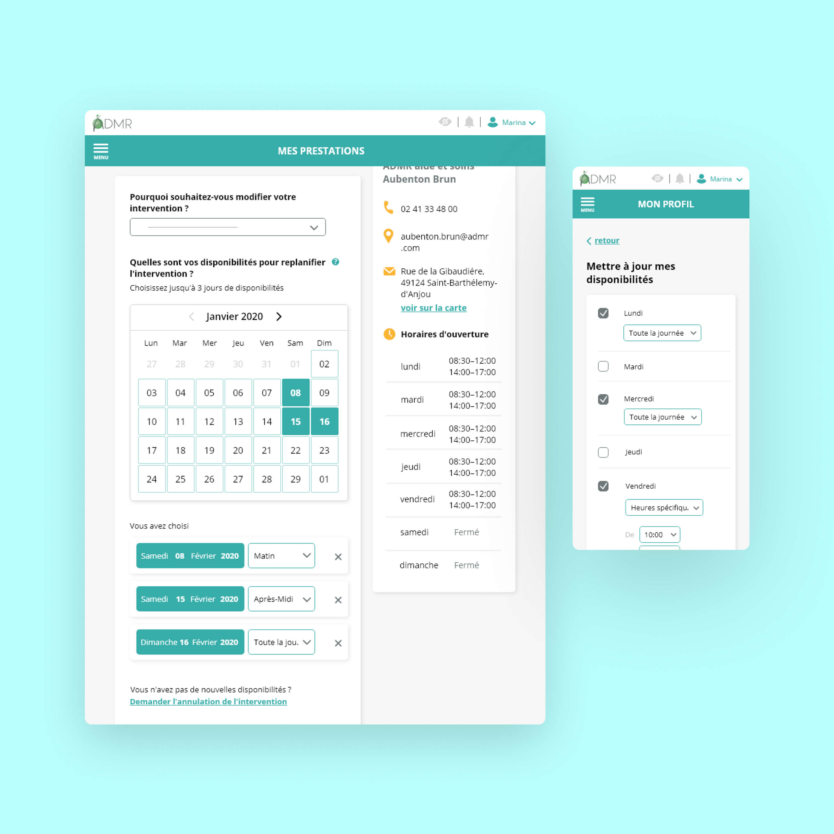 Responsive form design allowing users to share availability instead of selecting fixed time slots, accommodating staff processing delays