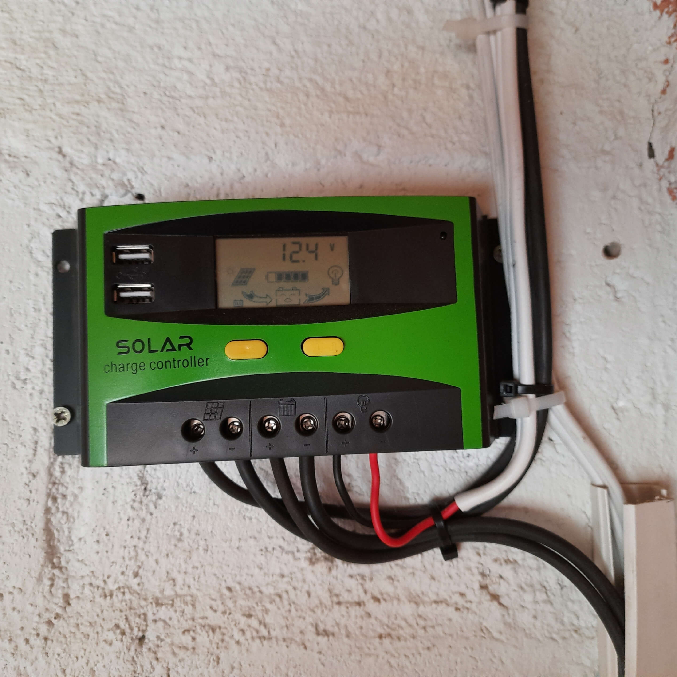 Existing solar installation, small inverter.