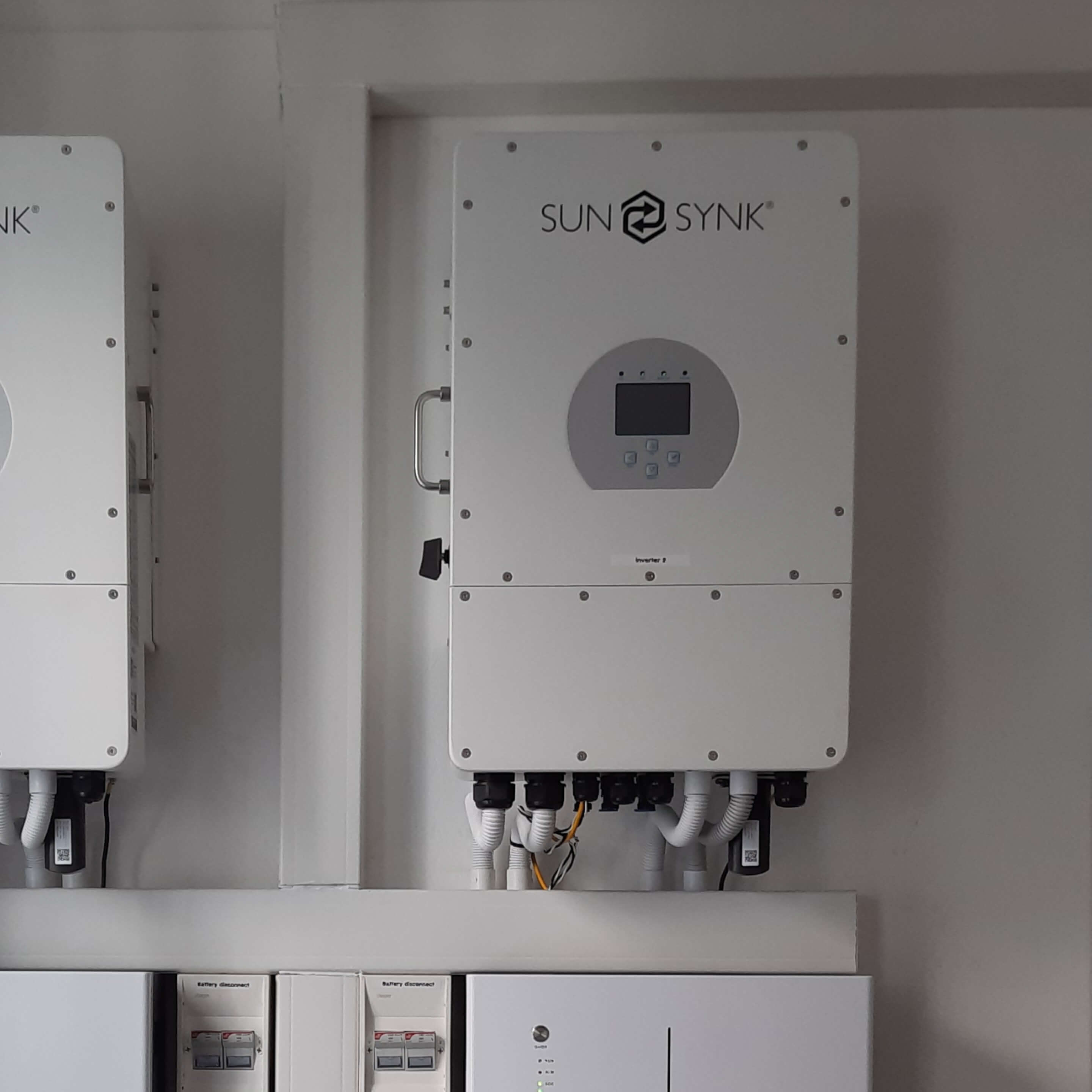 Existing solar installation, inverter.