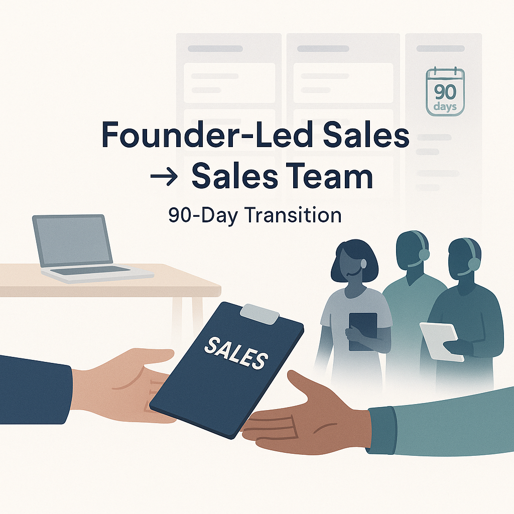 How to Transition From Founder-Led Sales to a Sales Team in 90 Days