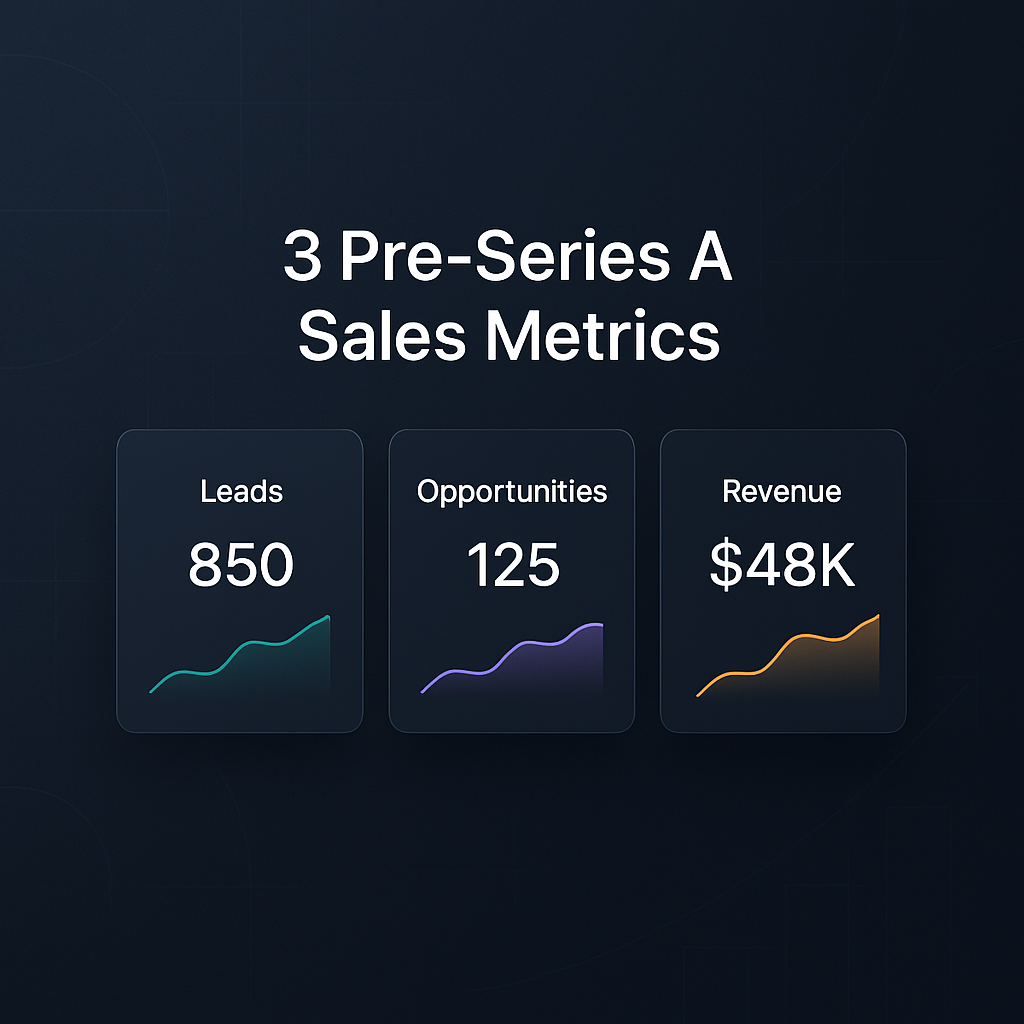 The Only 3 Metrics That Matter Pre-Series A Sales