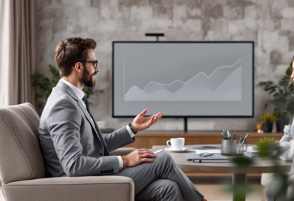 image of satisfied business client with accountant