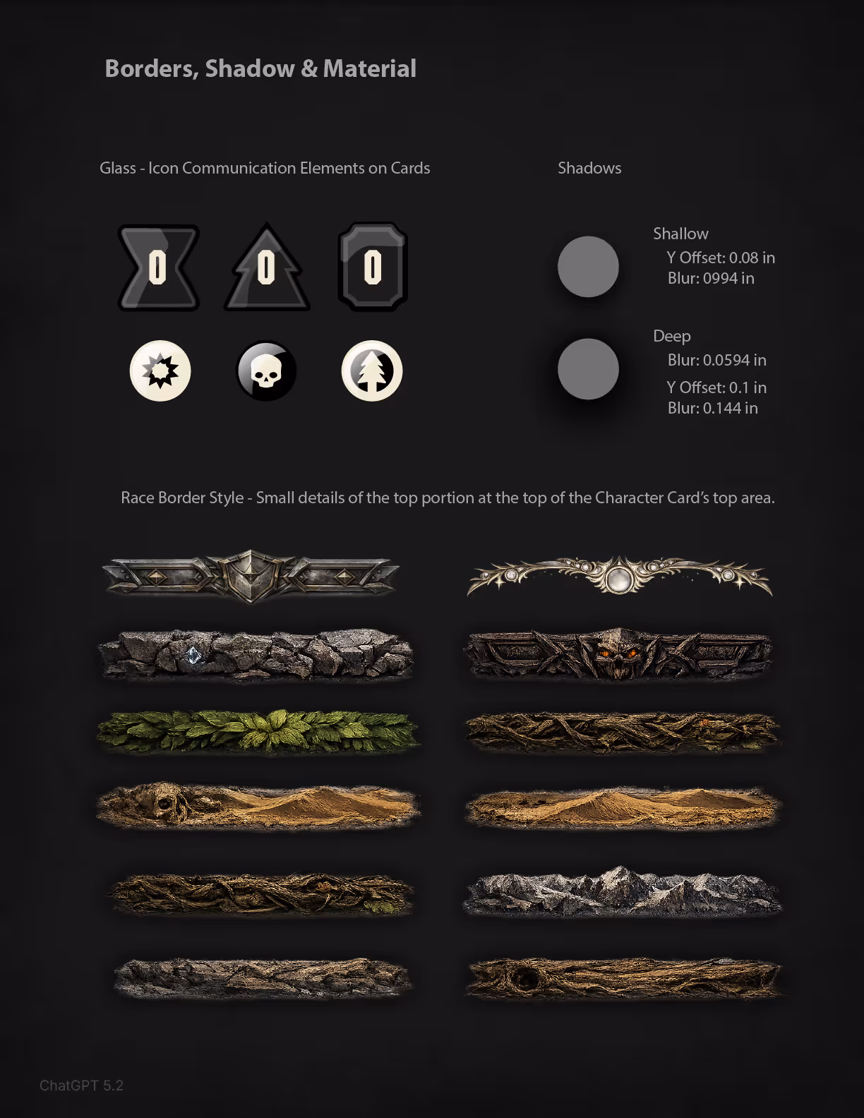Element style reference sheet from the style guide example used in this course.