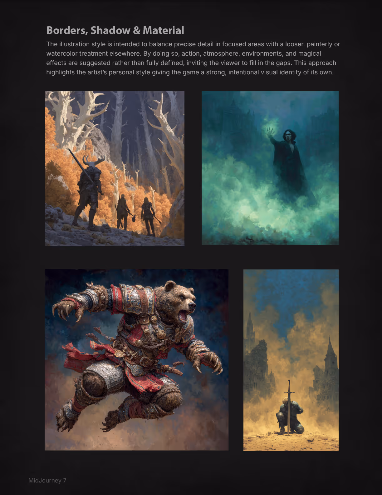 Art style sheet from the style guide example used in this course.