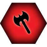 This is the melee attack icon from my example game used for this project. This icon is being displayed on a draw bag token asset.