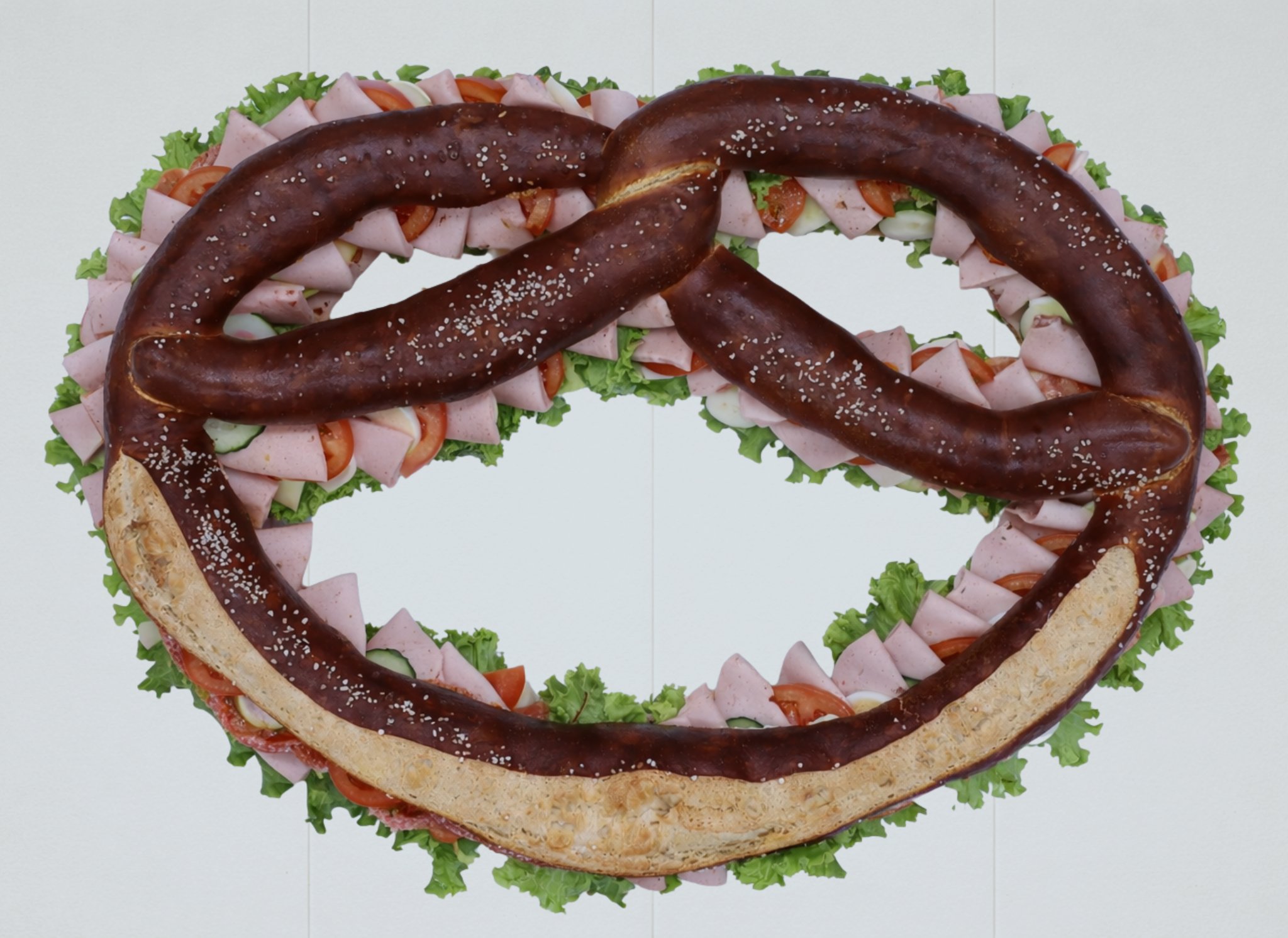Belegte riesen Bretzel