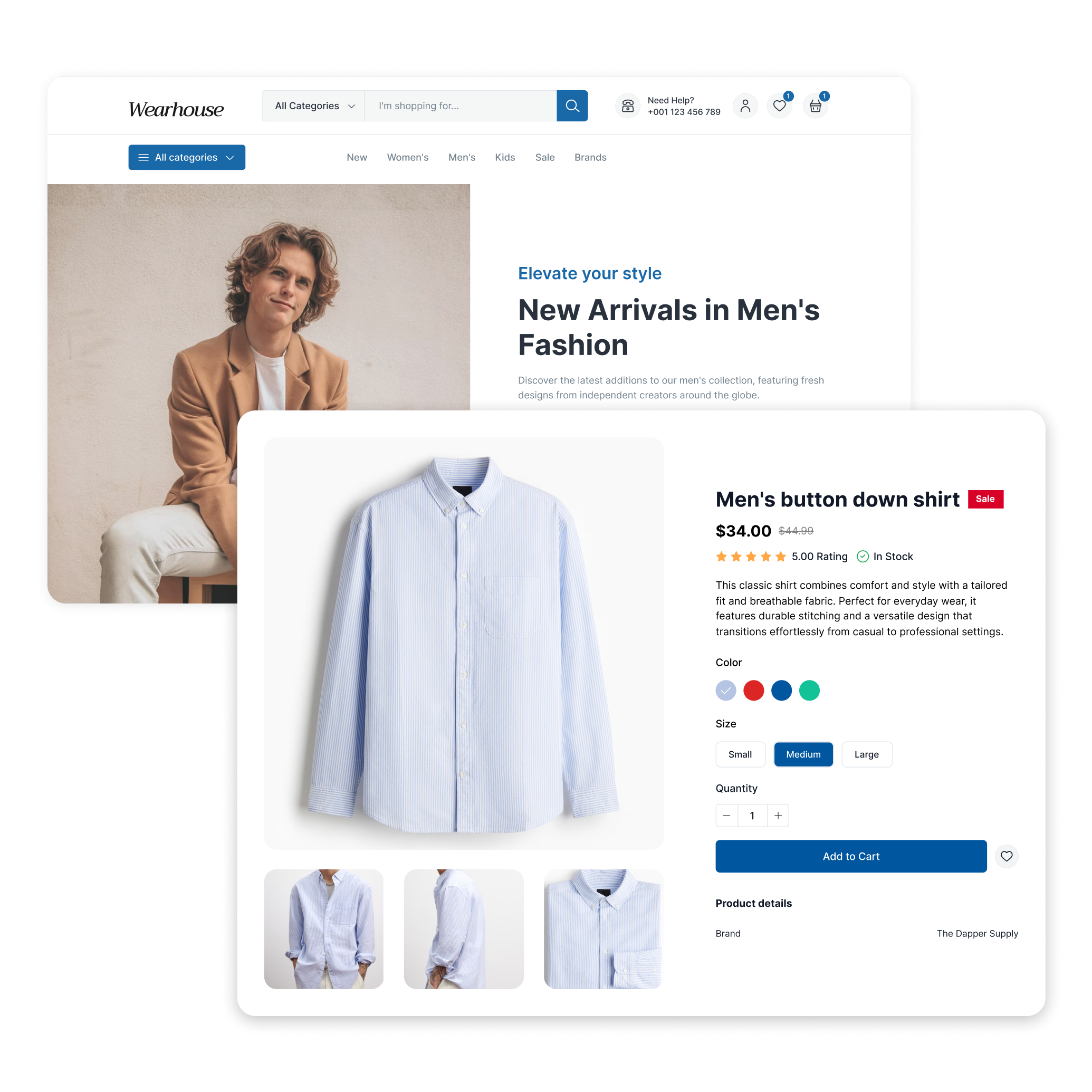 Example of a Nautical marketplace storefront