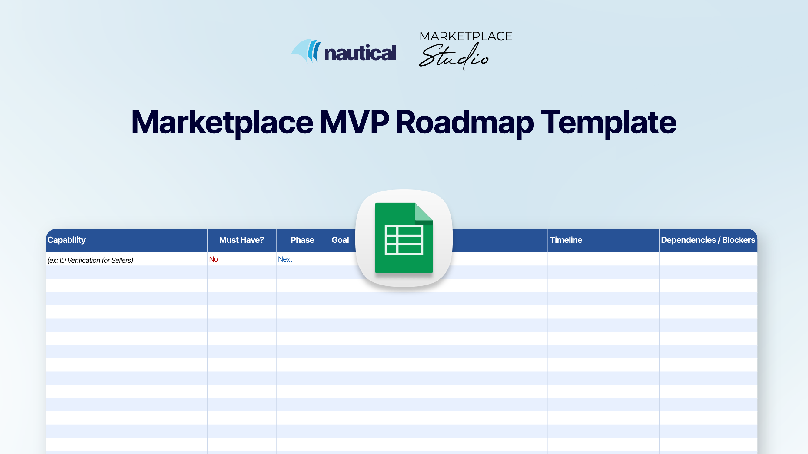 Use this marketplace MVP template to identify the requirements for your MVP, and determine when and why they’re included on your roadmap.
