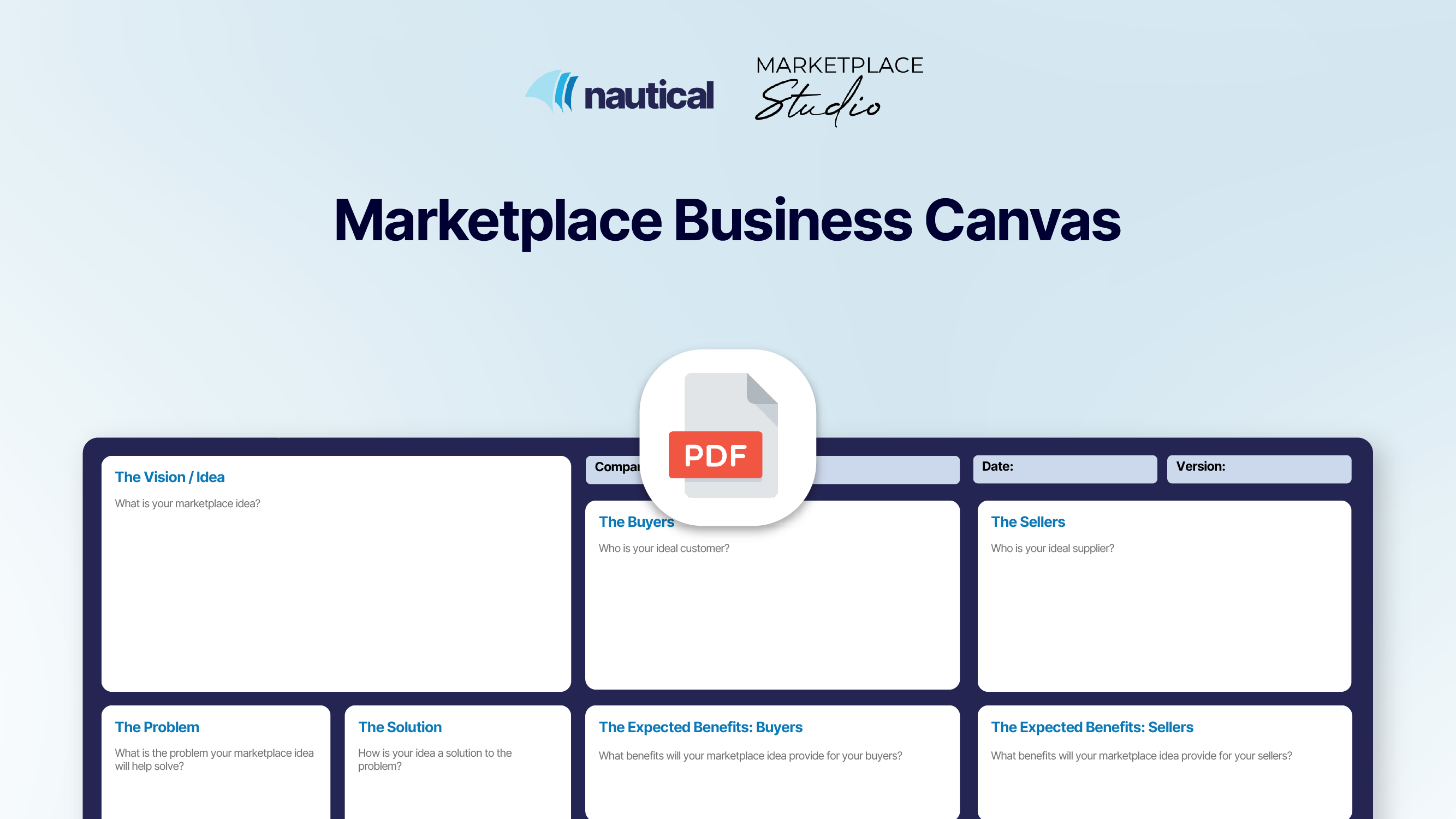 Your marketplace business canvas is your map to success. Use this template to plot out the foundational elements of your marketplace vision.