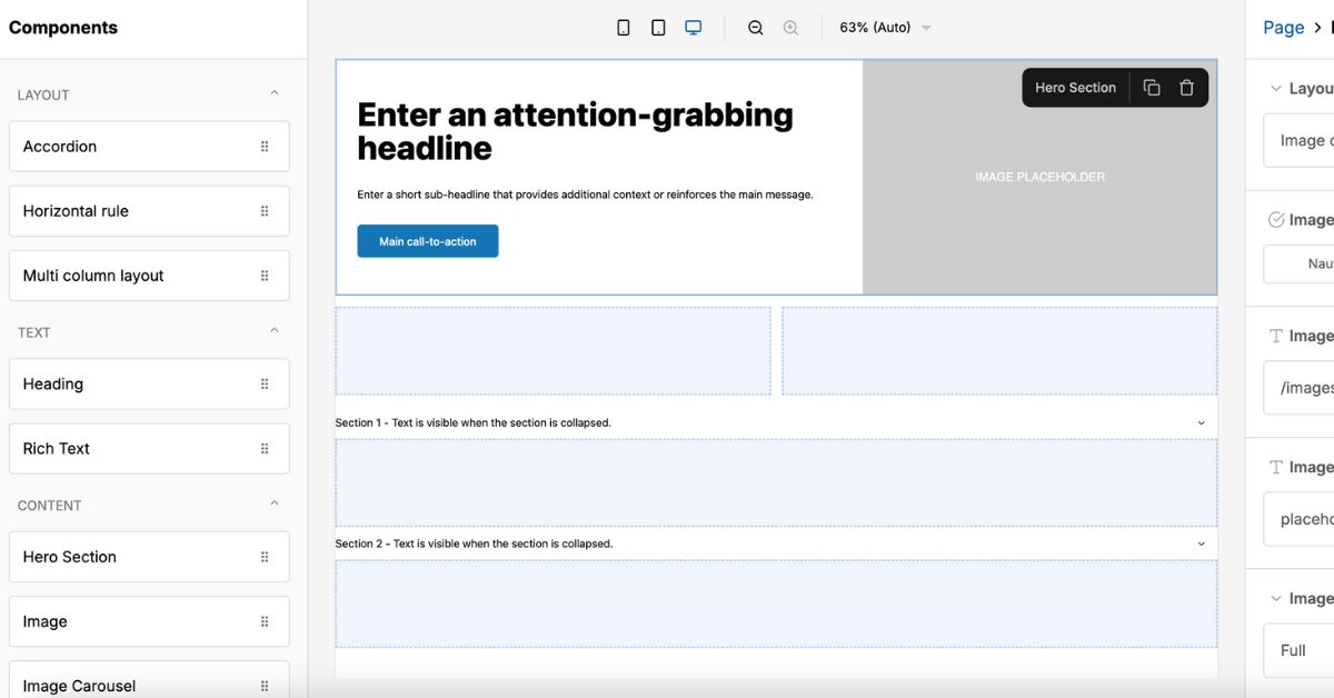 Nautical’s storefront editor 