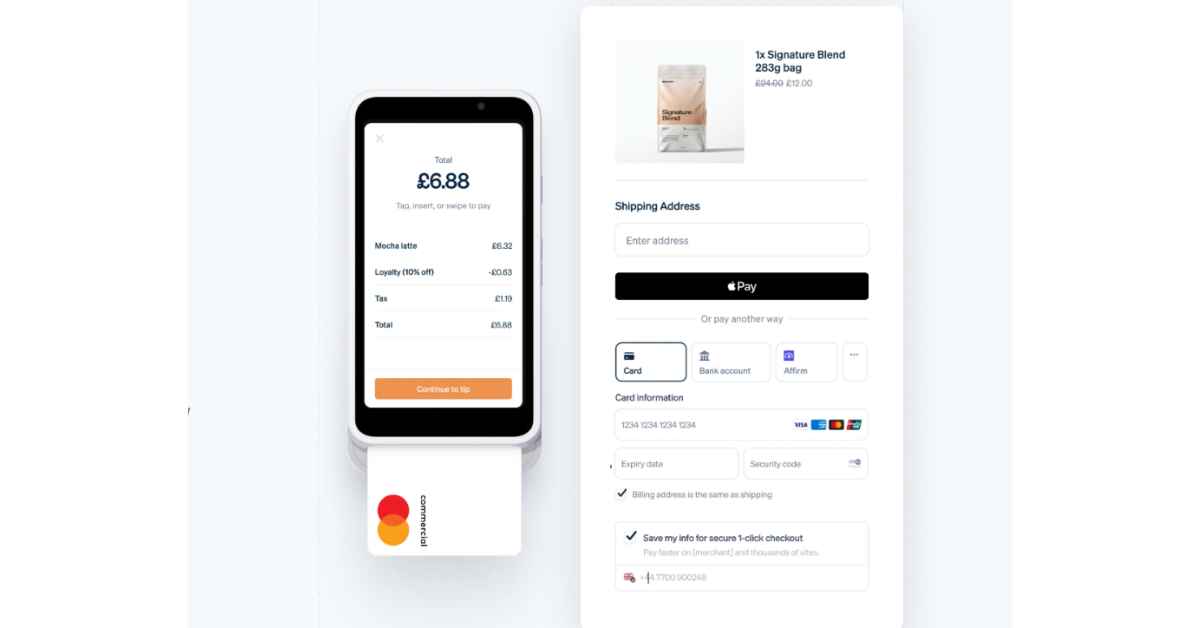 Example of stripe payment processor on a website