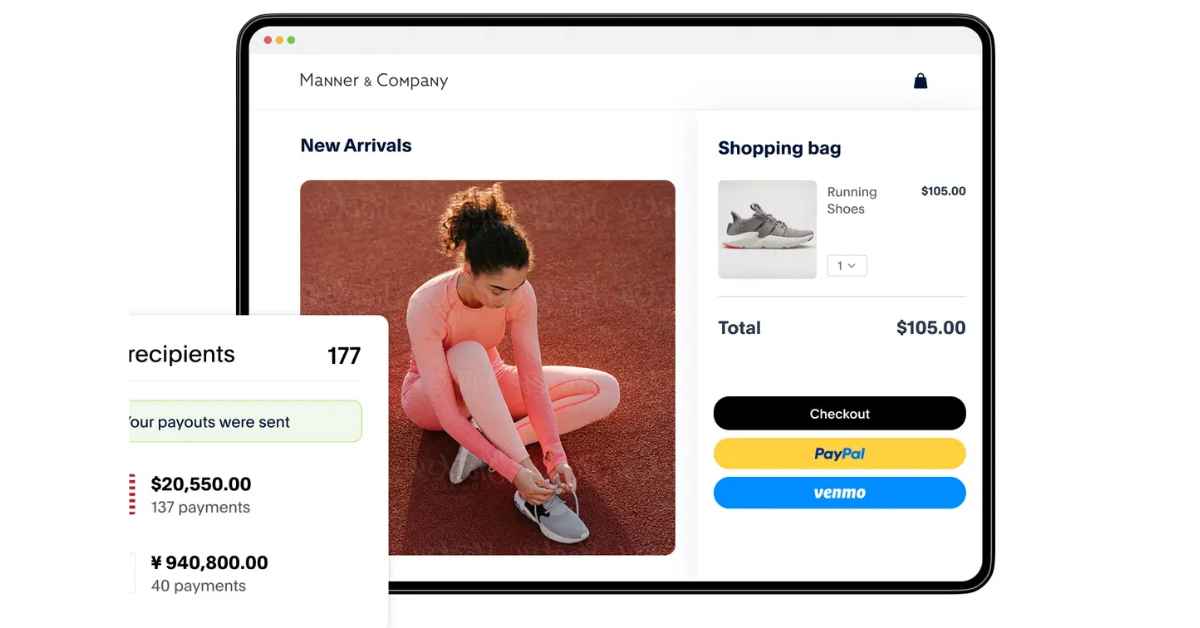 Example of paypal payment processor on a website