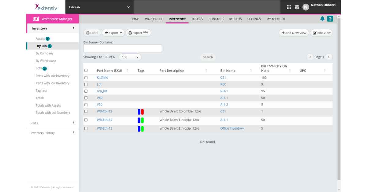 Example of Extensiv integration