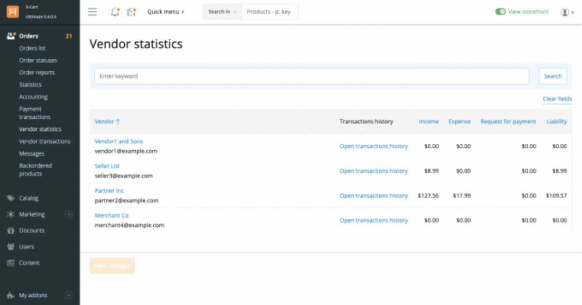 X-Cart's marketplace software