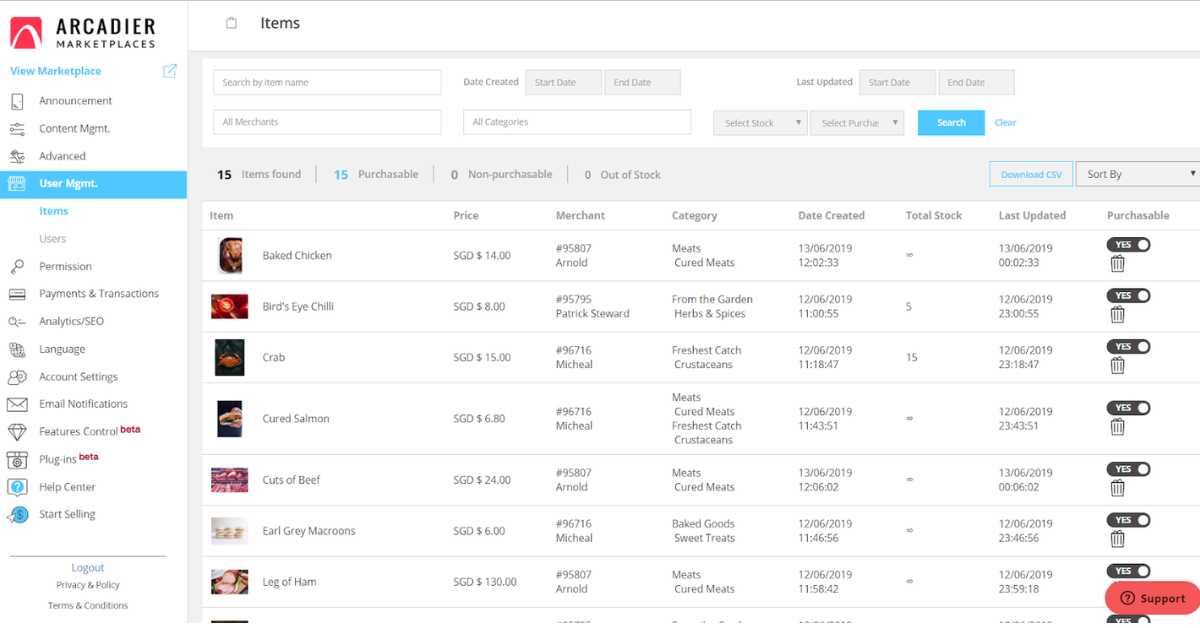 Arcadier marketplace software