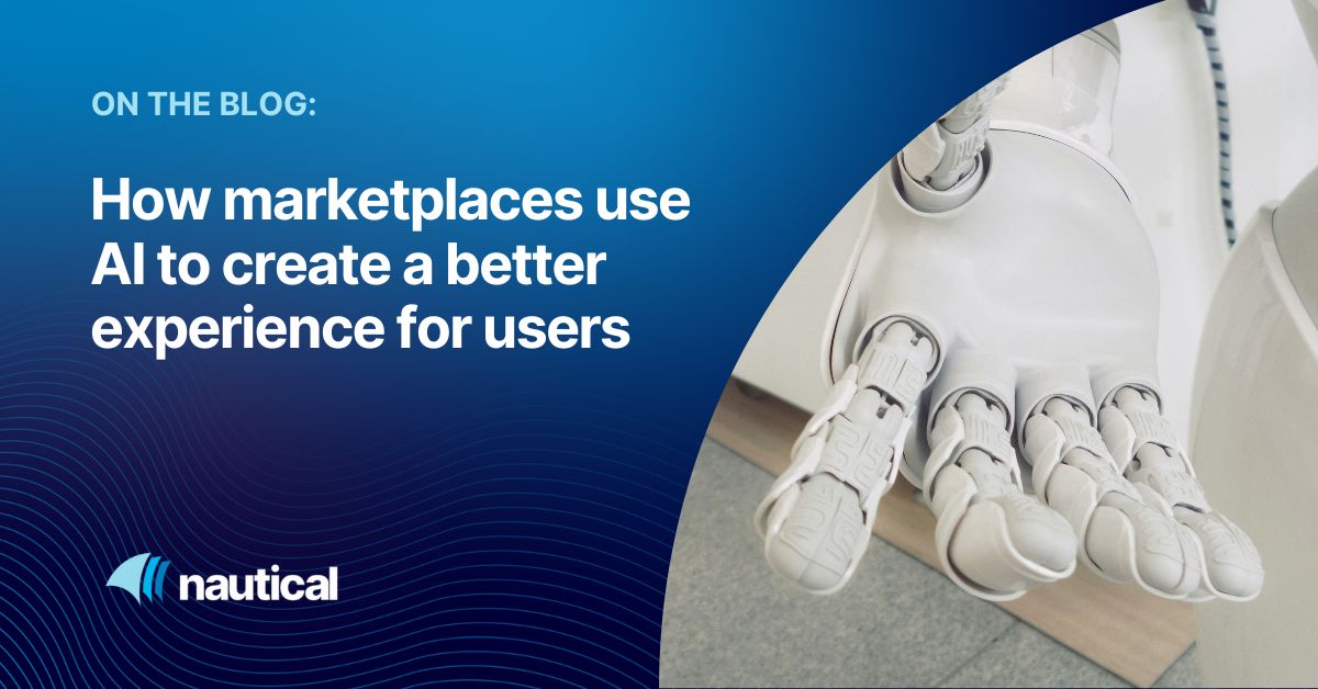 The hand of a robot to represent AI