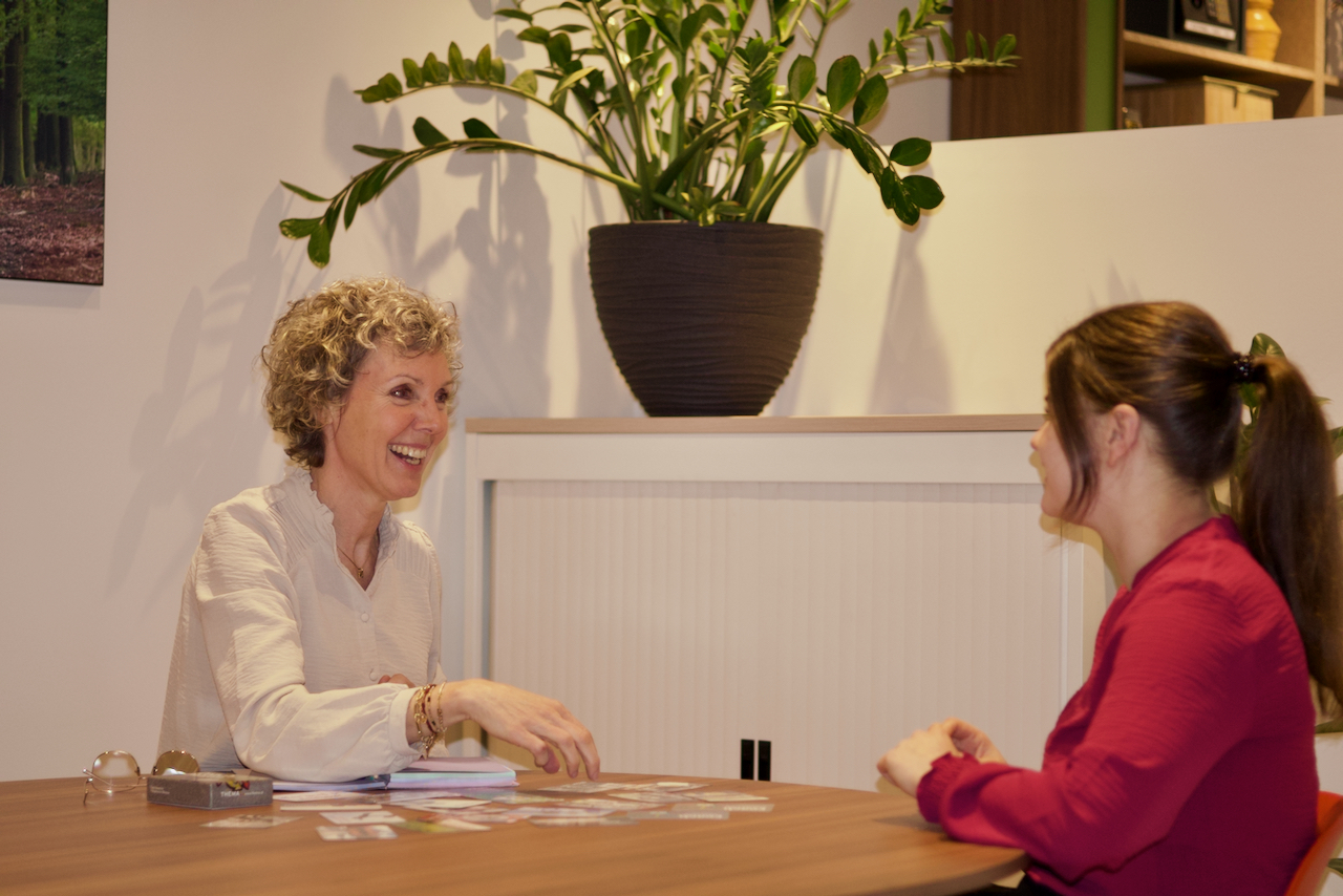 image of a coaching session in progress (for a personal coach & consultant)