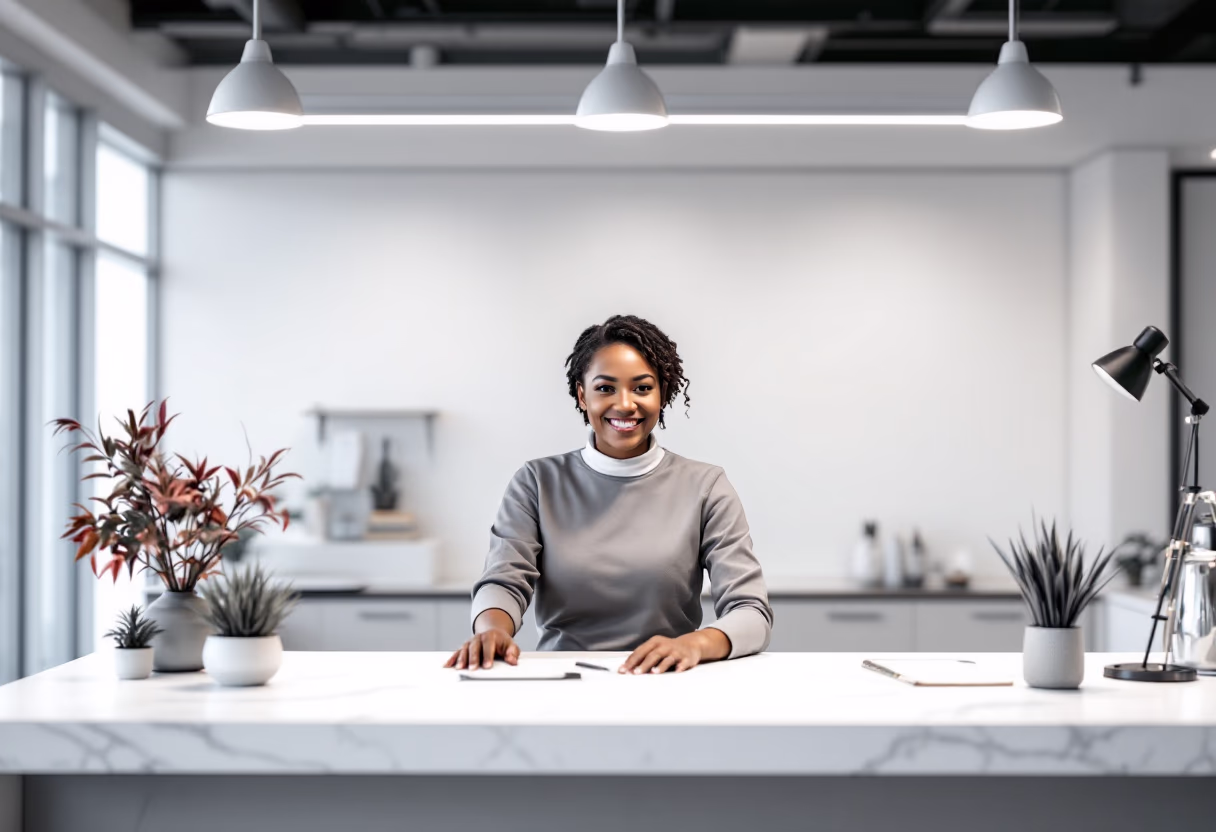 image of customer service area for a trucking company