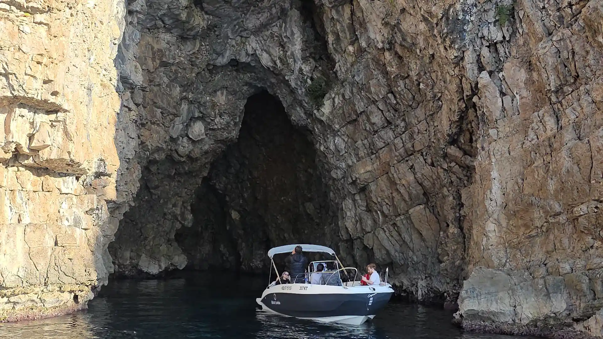 Private full Boka Bay boat tour in Montenegro with Mamula Island and panoramic sea view