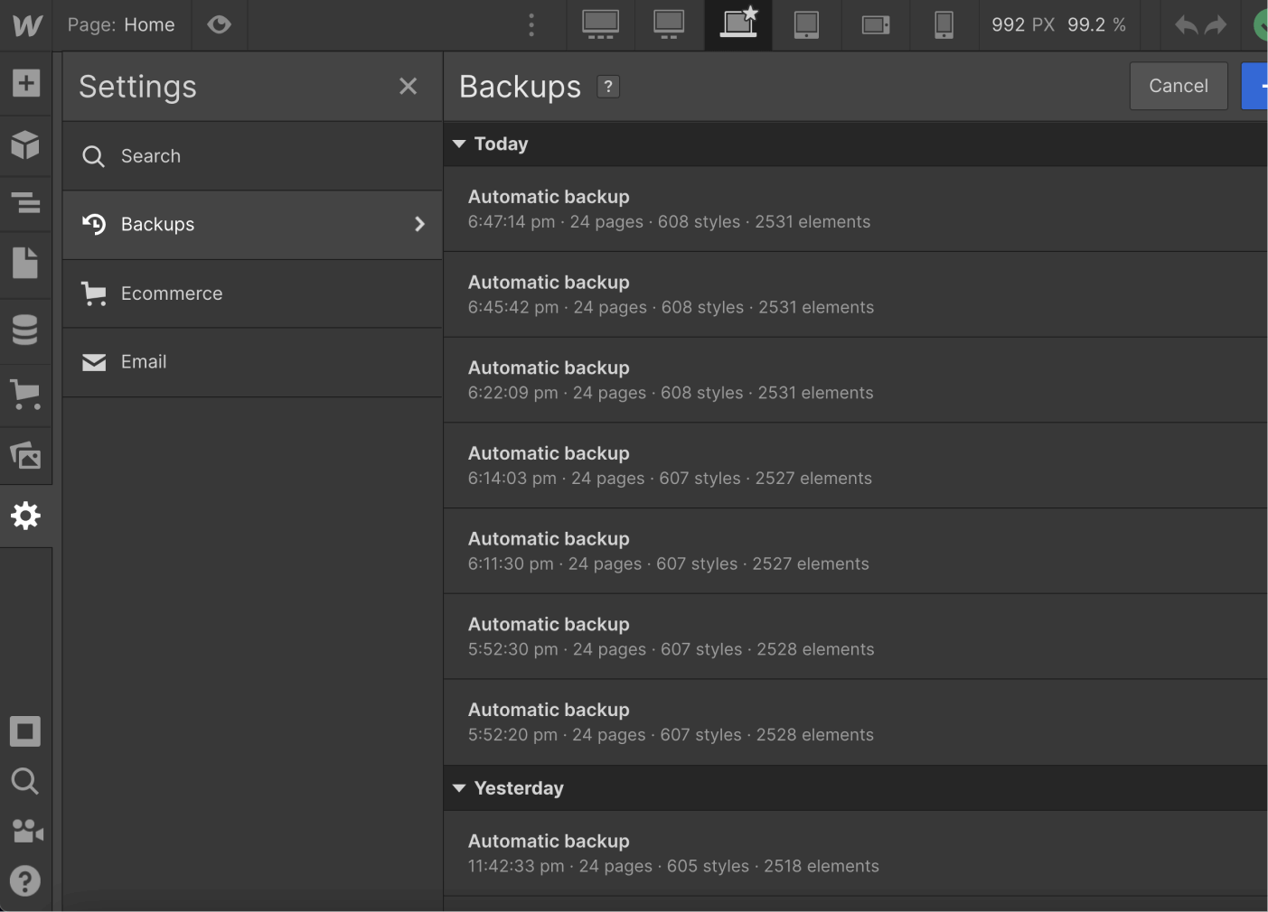 Backups - Music X Webflow Template