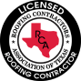 Circular licensed roofing contractor seal with the letters RCA in the center.