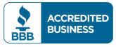 Better Business Bureau accredited business badge.
