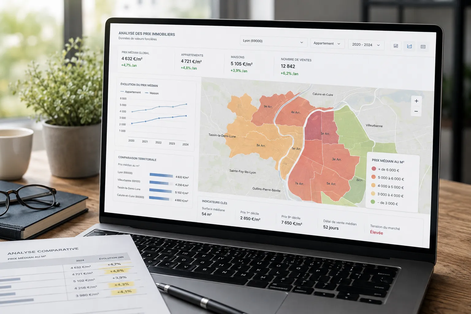 Consultation de données de prix immobiliers pour estimer un bien