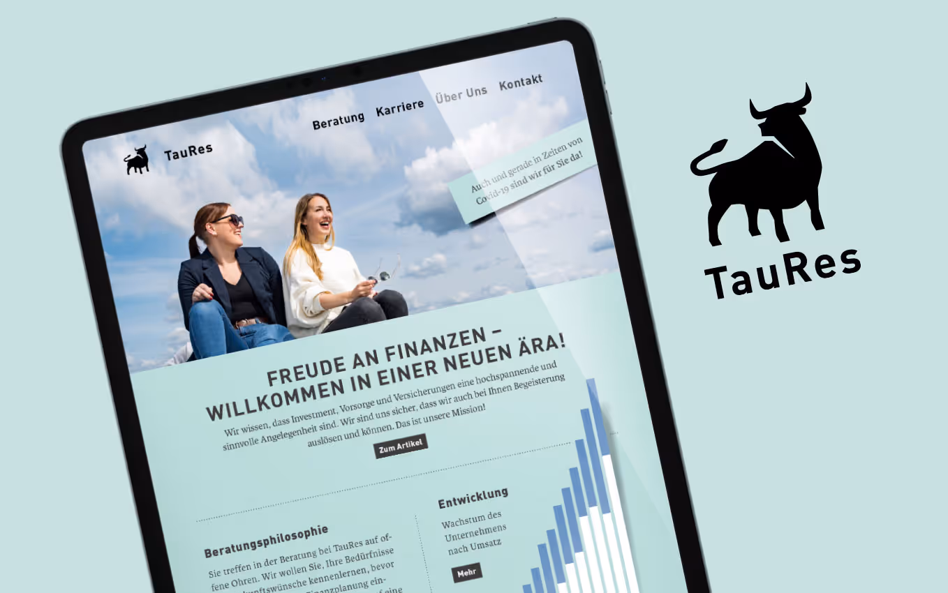 Taures Redesign, Branding, MarkenentwicklungTaures Redesign, Branding, Markenentwicklung