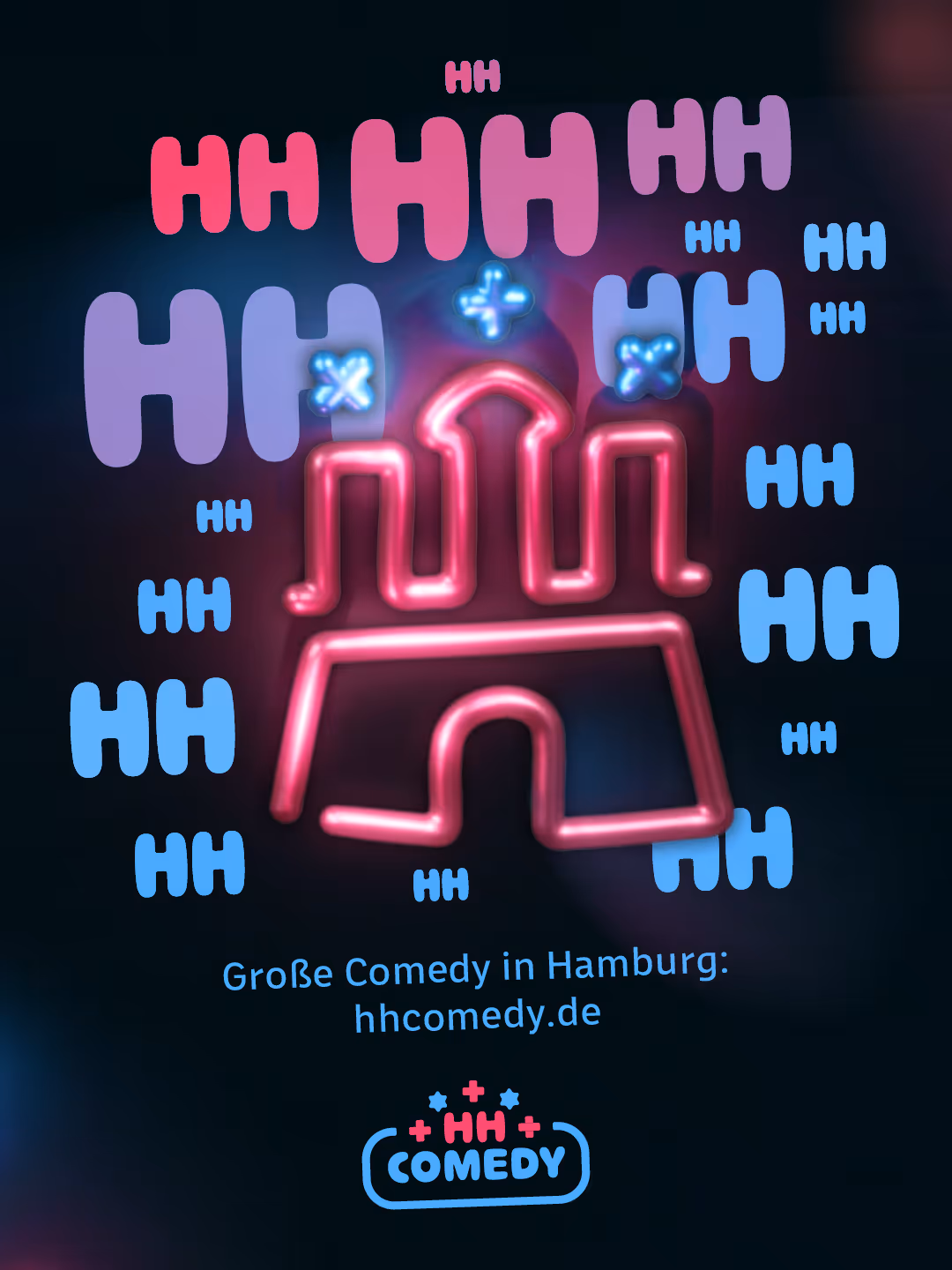 Social Media Motive für HH Comedy 