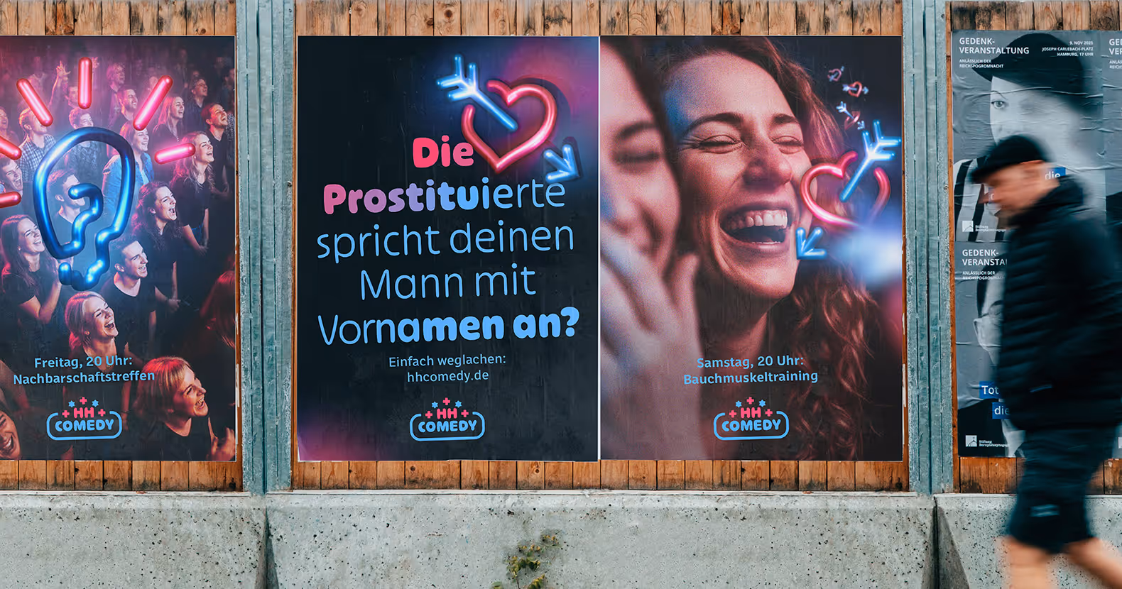 Plakate für HH Comedy 