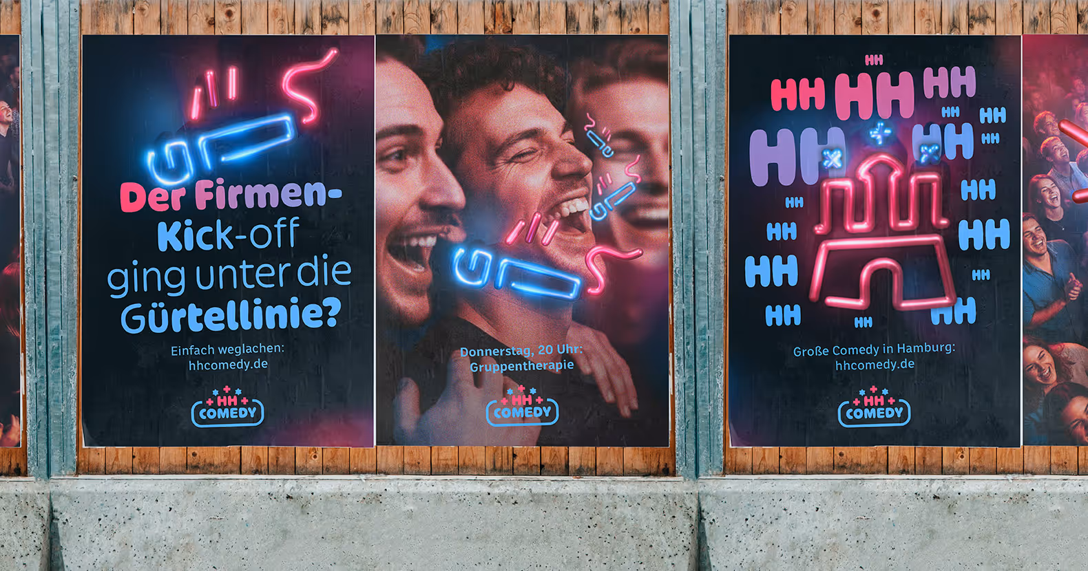 Plakate für HH Comedy 