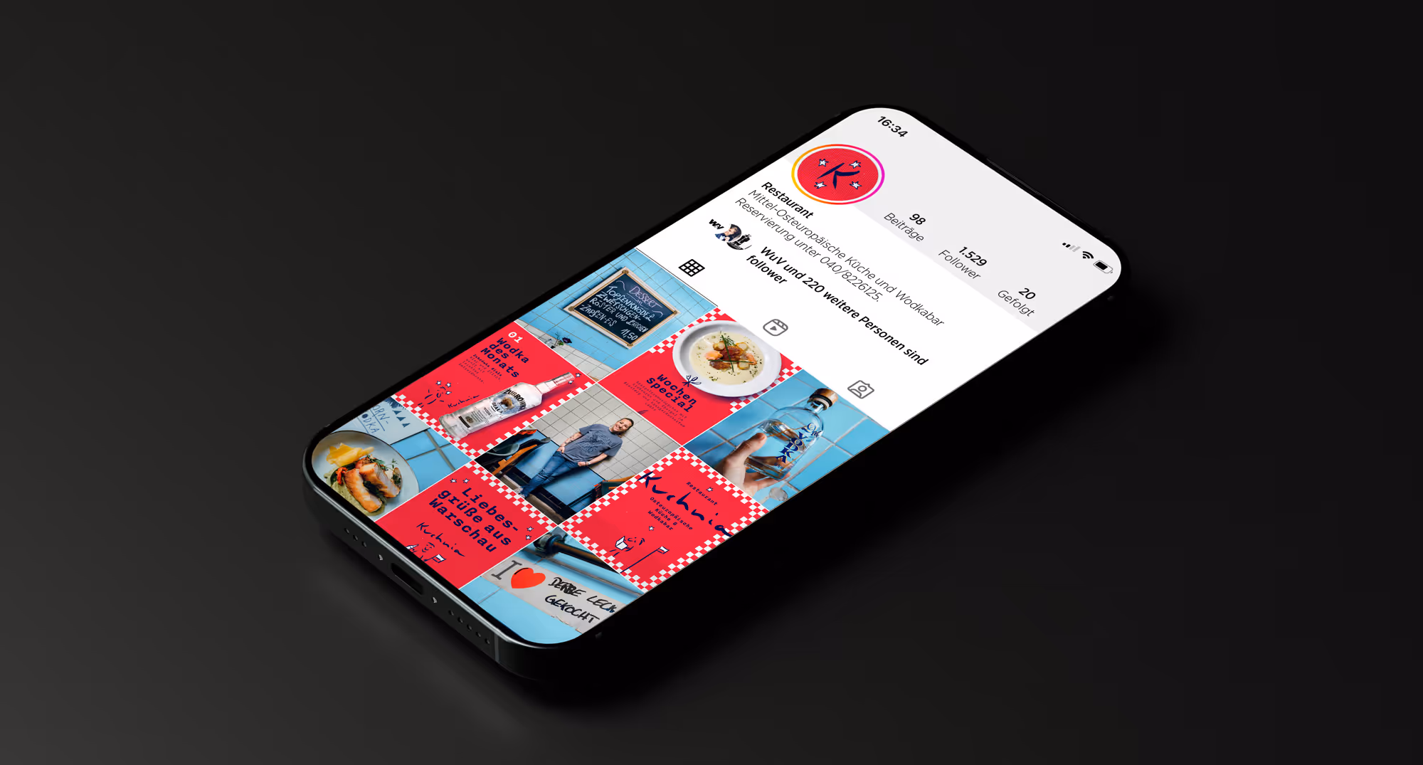 Corporate Design, Social Media und Fotografie für das Restaurant Kuchnia in Hamburg