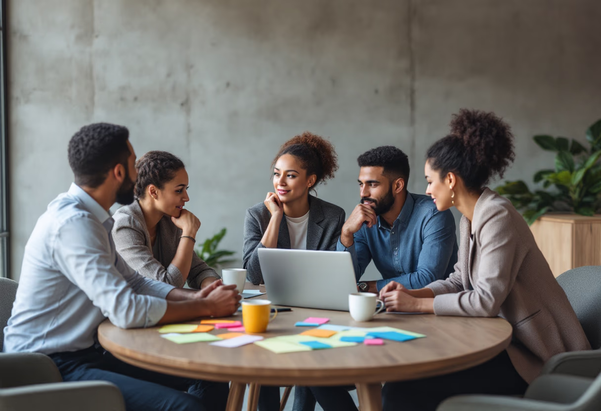 image of brainstorming session (for a productivity tools business)