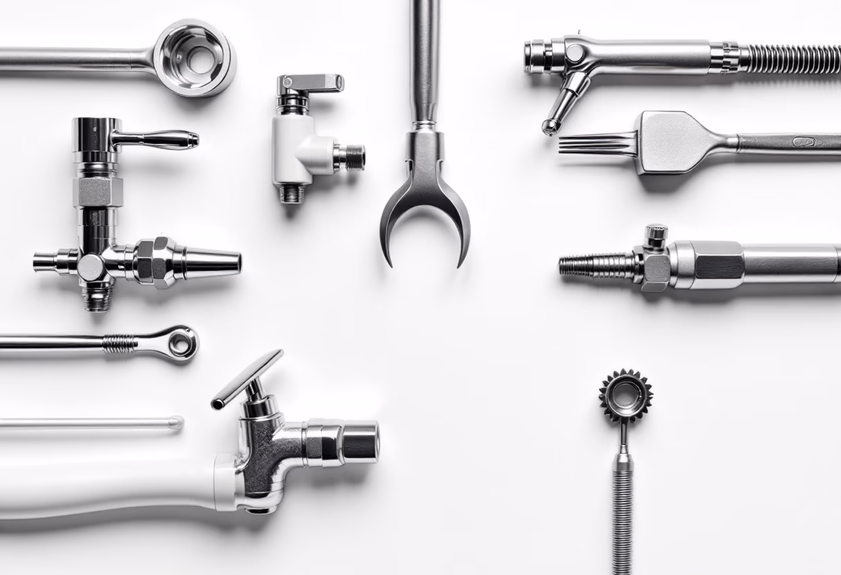 [background image] image of plumbing tools closeup (for a plumbing service)