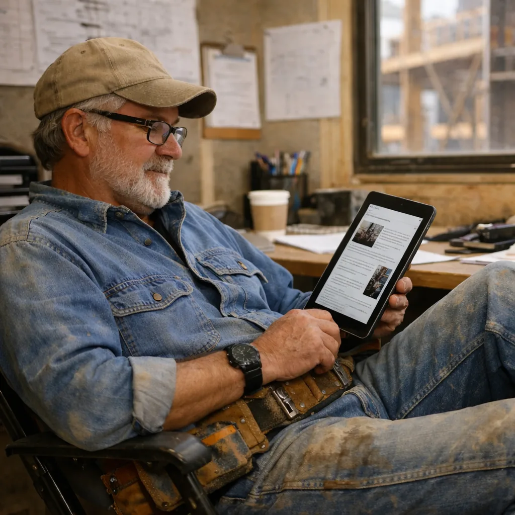 Contractor reading tips and quides on QBO, contract accounting, and job costing