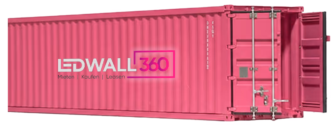 LEDWALL360 Containerlieferung – LED Wall Panels im Frachtcontainer