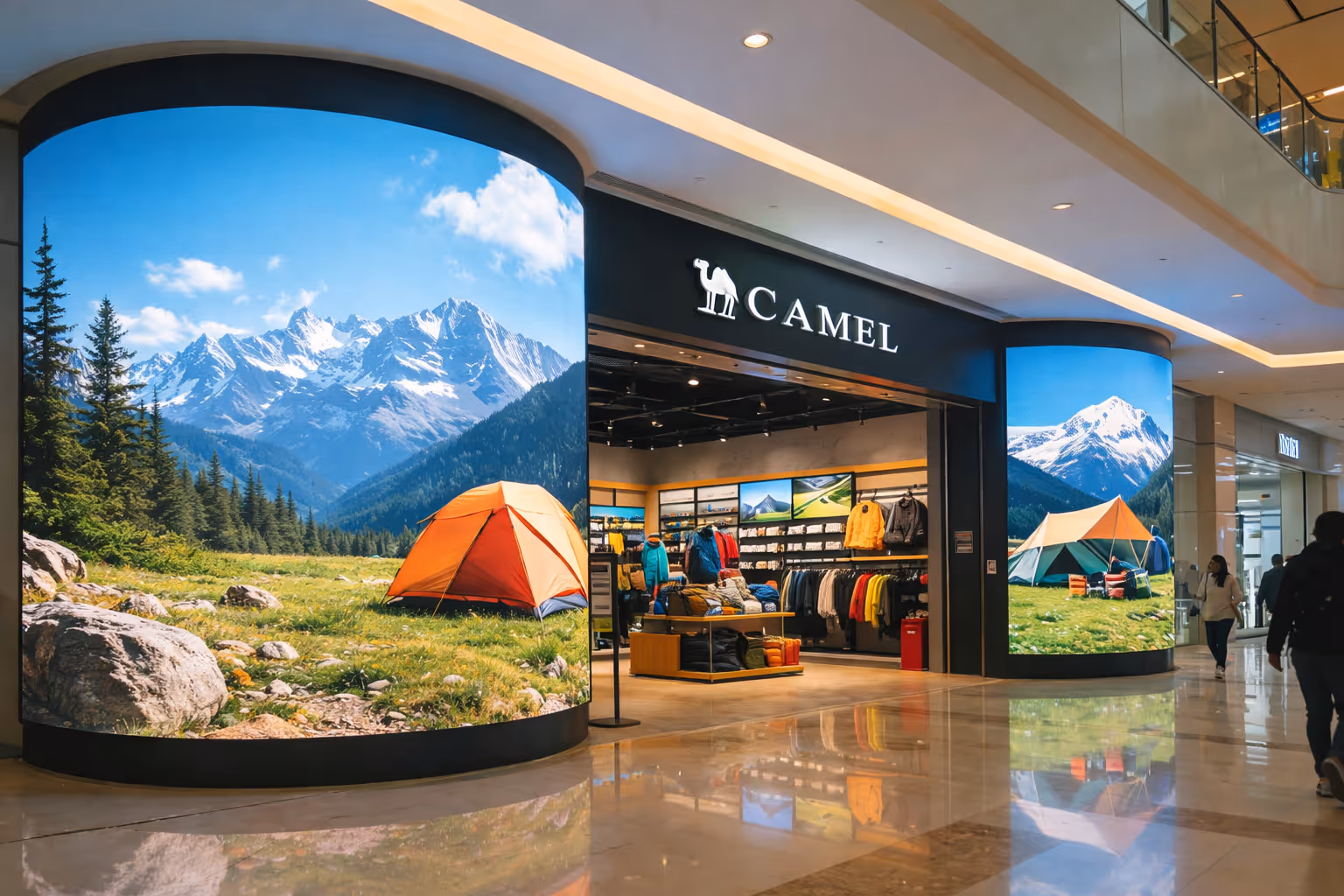 Flexible LED Wall Einsatz im Kaufhaus – LEDWALL360 Retail-Display