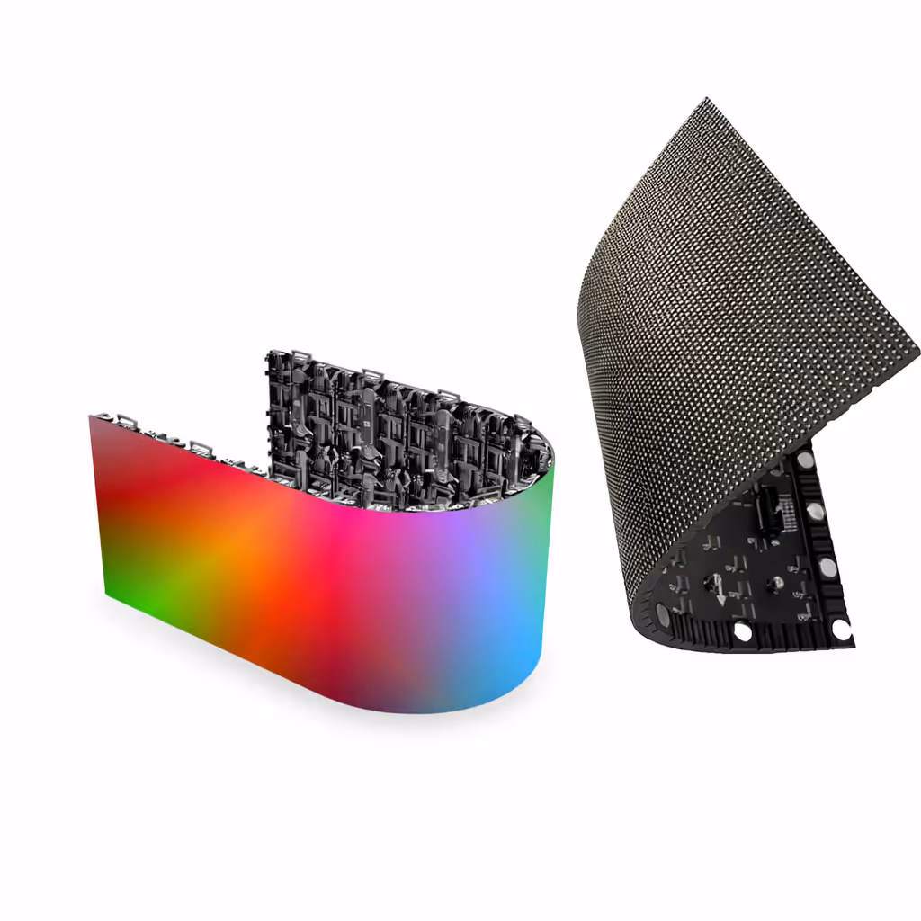 Flexible LED-Wand Nahaufnahme – LEDWALL360 curved Display
