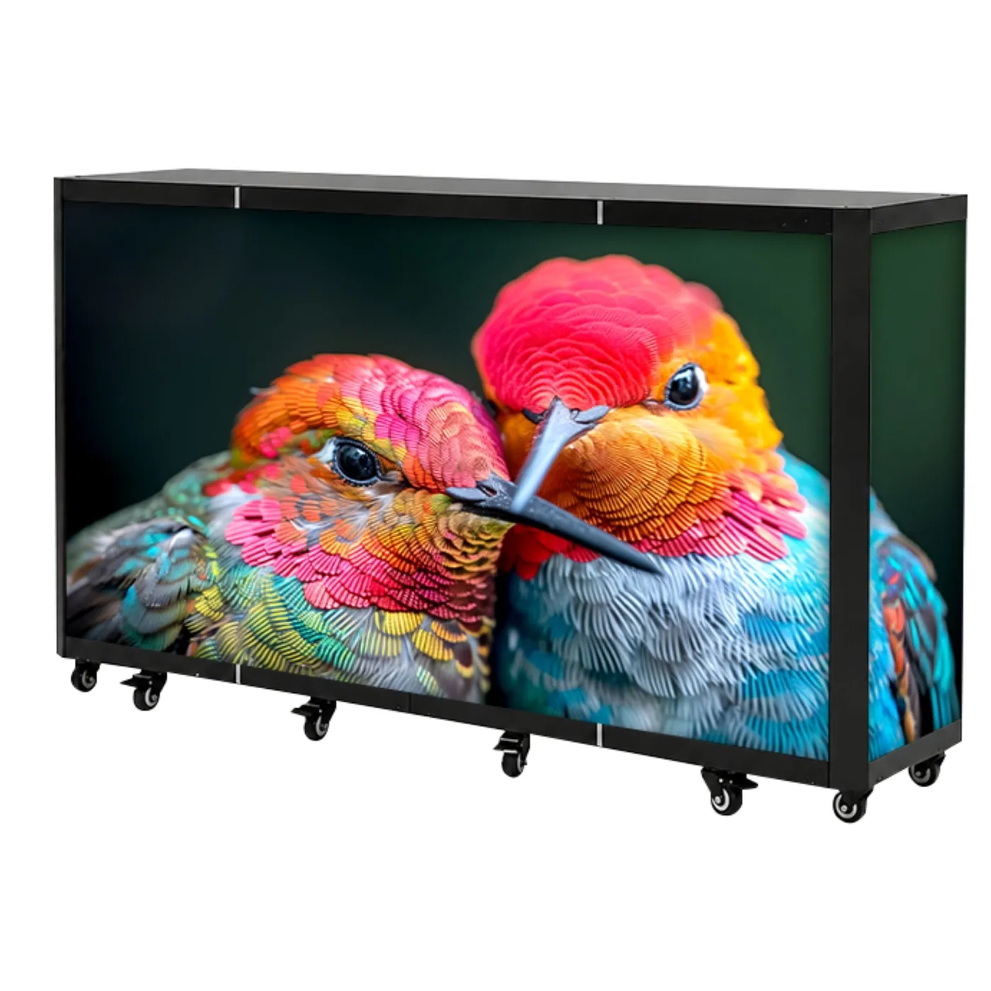 LED-Tresen mit LED-Fläche auf Rollen – LED & Tresen bei LEDWALL360