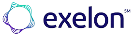 Exelon company logo with stylized circular design.