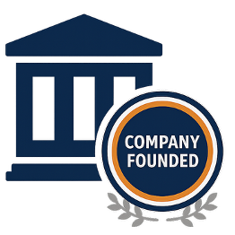 Abstract 3D sculpture with spiraling blue and orange elements representing 'hybrid environments,' 'critical networks,' and 'comprehensive enterprise software,' with the year 2004 at the base.