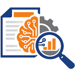 Magnifying glass focusing on a central node connected to surrounding nodes, symbolizing product visibility.